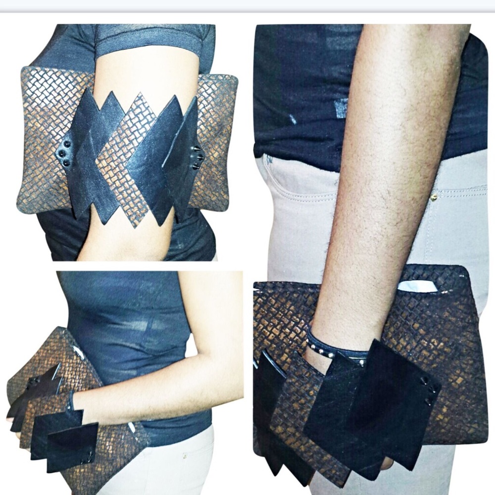 Burnished Leather Clutch